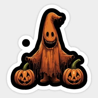 Halloween: Duch, Dynie i Jack-o-Lantern” Sticker